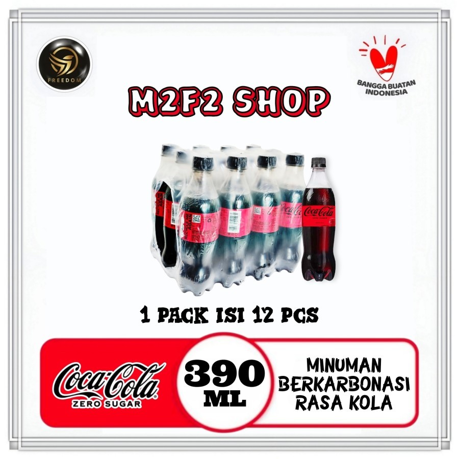 

Coca Cola Zero Sugar MInuman Bersoda Botol Plastik Pet - 390 ml (Kemasan Pack)