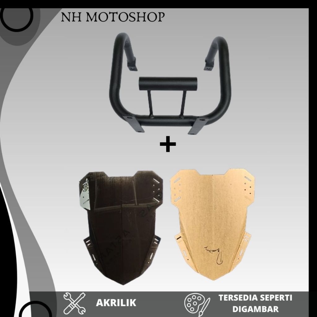 PAKET BREKET VISOR 50 CM NEW MEGAPRO VERZA VISOR MEGAPRO VISOR TOURING MEGAPRO WINDSHIELD MEGAPRO