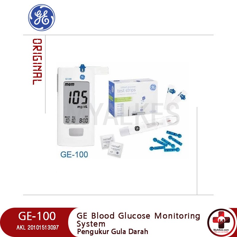 GE100 Alat Cek Gula Darah /  Blood Glucose Monitoring