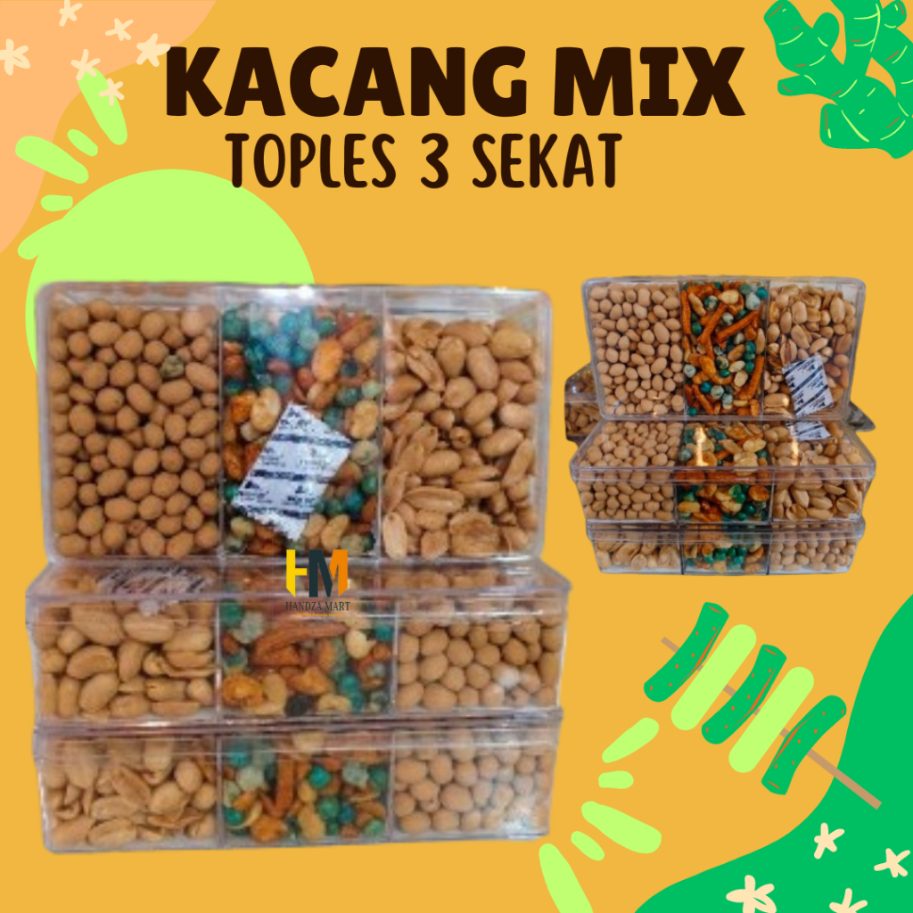 

Kacang Mix Toples 3 Sekat