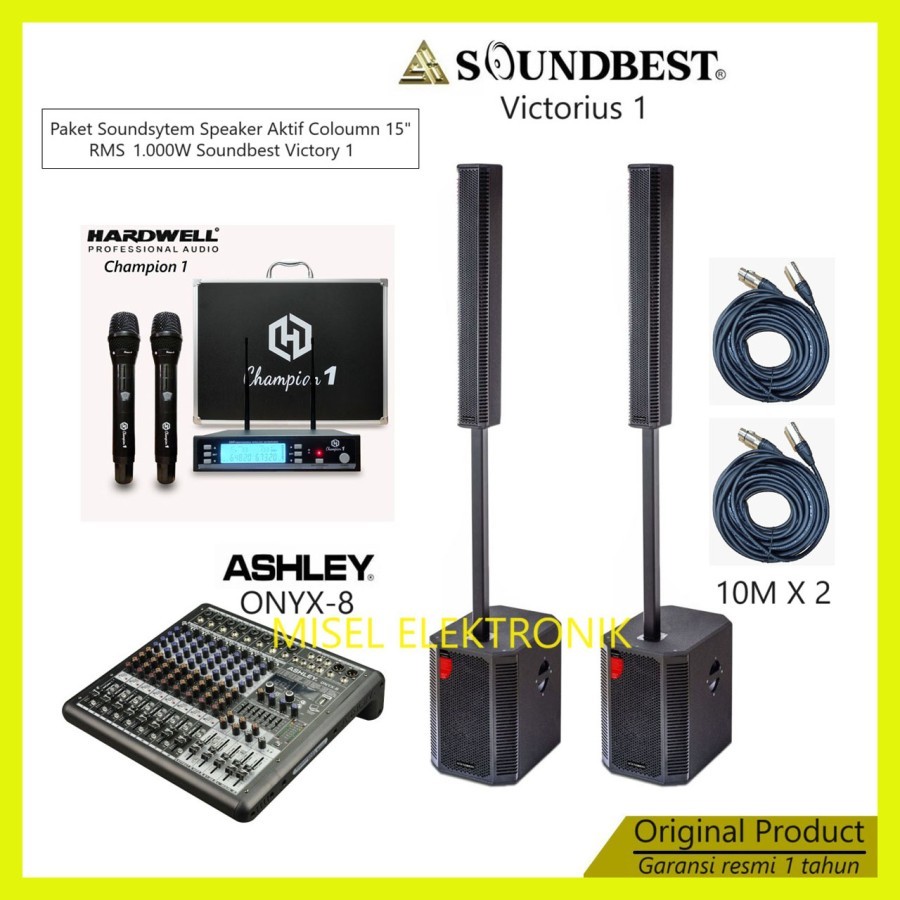 Paket Soundsystem Speaker Coloumn 15 inch Soundbest Victory 1 Onyx 8