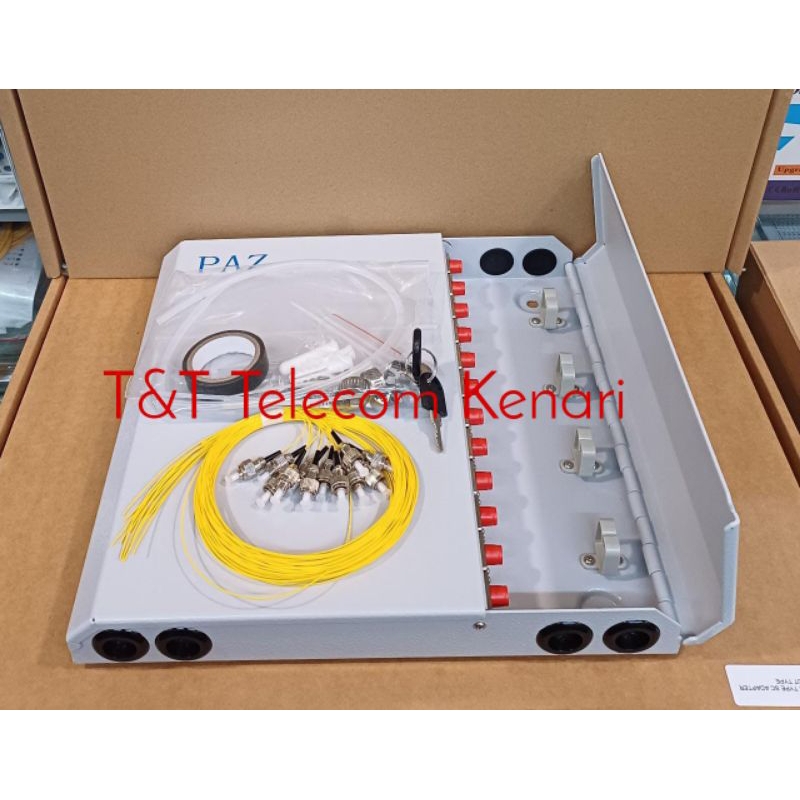 PAZ ODF / OTB WALL 12 CORE FC SINGLEMODE LENGKAP PIGTAIL