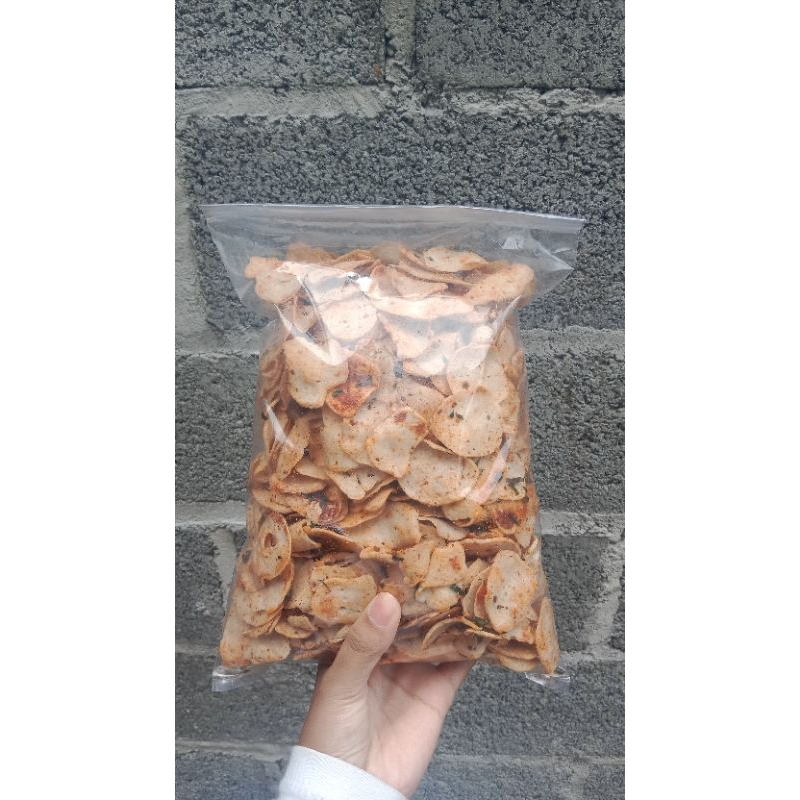 

Basreng 1/2kg 500gr pedas original daun jeruk