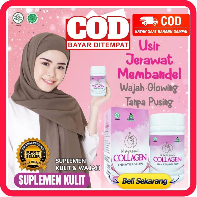 COLLAGEN KAPSUL ABABIL ISI 50 - KAPSUL COLLAGEN INNATURGLOW PEMUTIH KULIT FISH COLLAGEN KAPSUL COLLA
