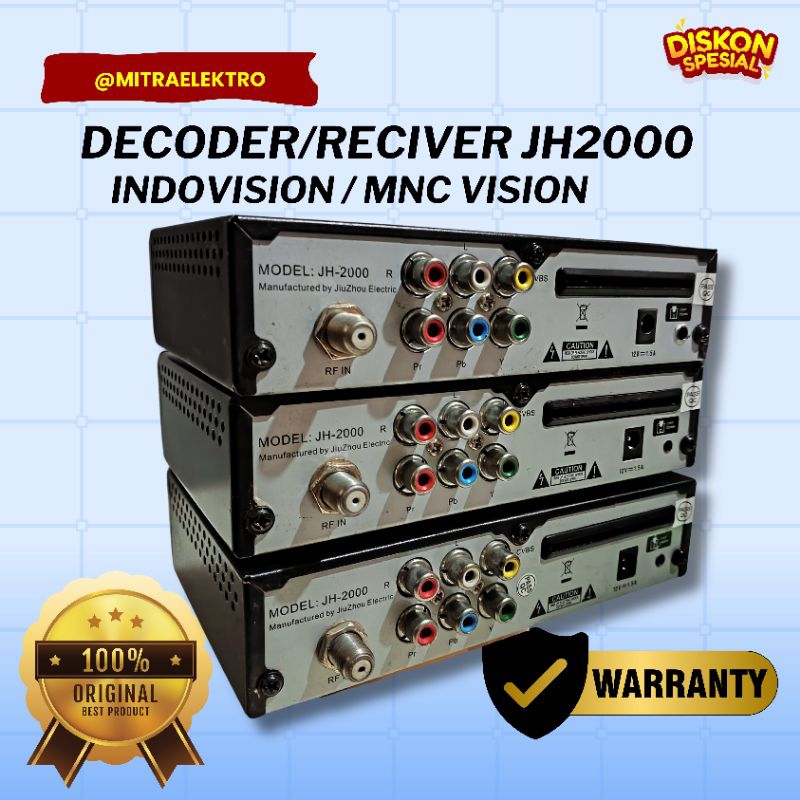 DECODER RECIVER JH2000 INDOVISION / MNC VISION