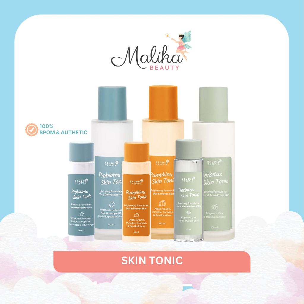Malika Beauty | STUDIO TROPIK Probiome Skin Tonic | Toner Wajah | Perawatan kulit kering dan sensiti