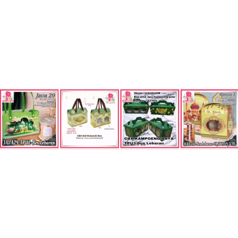 

Box/Dus hampers/parcel untuk toples tutup ulir tema Lebaran/Idul Fitri/Eid