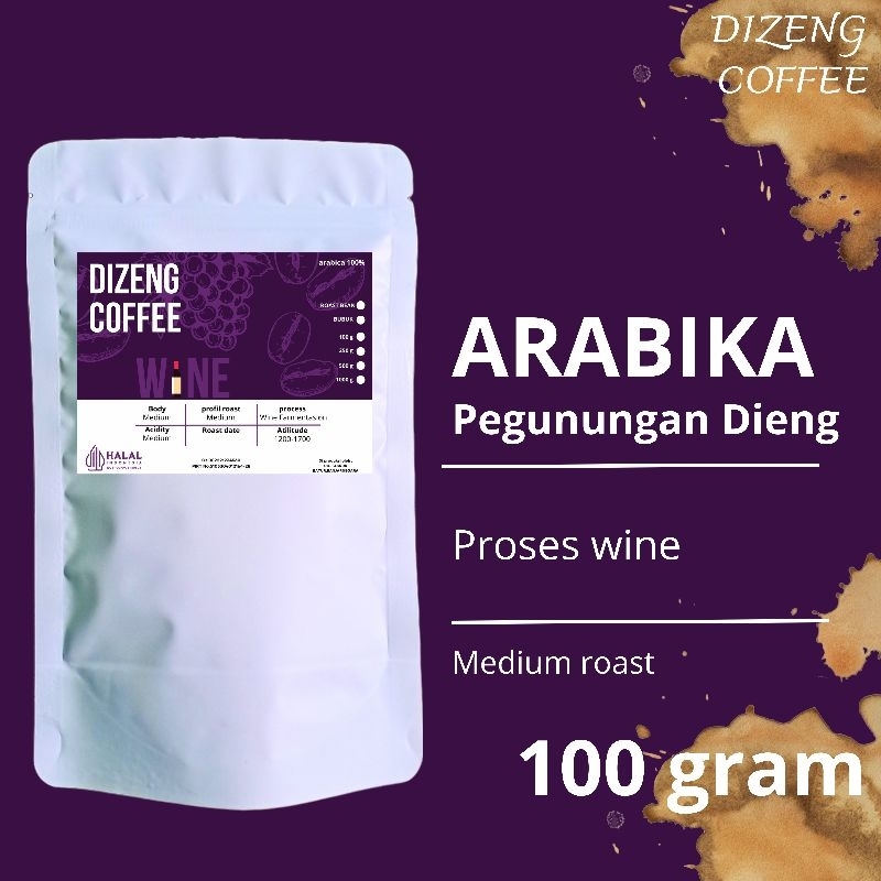 

KOPI ARABICA WINE 100 gram dieng