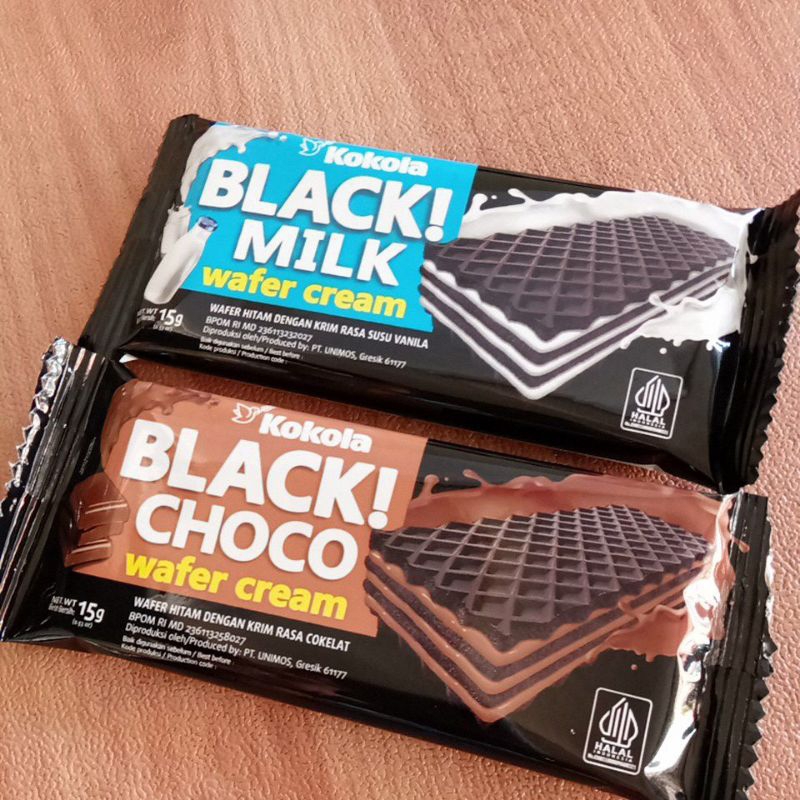 Kokola black wafer cream isi 10/cemilan wafer coklat