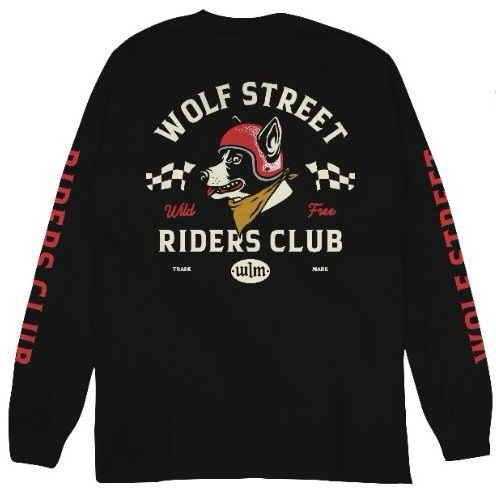 WLM KAOS PRIA PRINT LONG SLEEVE WOLF STREET COTTON COMBED 24S TSHIRT BAJU AUTOMOTIVE