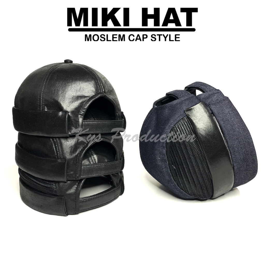 Topi Miki Hat Topi Peci/Peci Mikihat/Mikihat/Peci Uas/Songkok/Bahan Levis Jeans Dan metalik