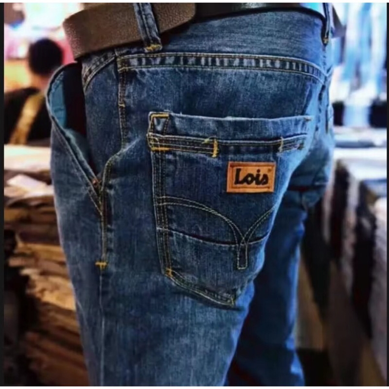 Aktif jeans * Celana Jeans Lois Original Pria jumbo 39-44 Panjang Terbaru - Jins Lois Cowok Asli 100% Premium/PROMO CUCI GUDANG CELANA PANJANG LOIS PRIA 100% ORIGINAL [COD] 004