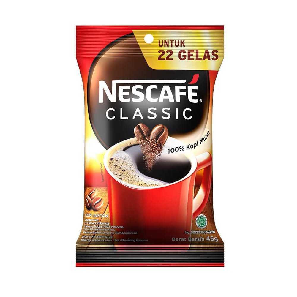 

Nescafe Classic Kopi Murni 45 gr