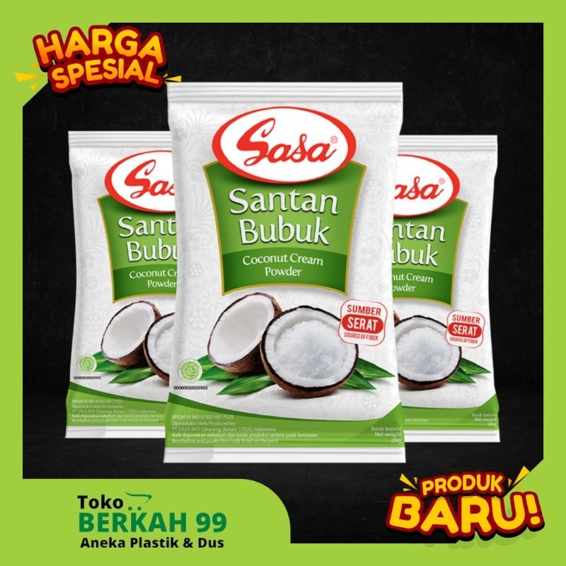 

Sasa bubuk santan kelapa 20 gr tepung per sachet