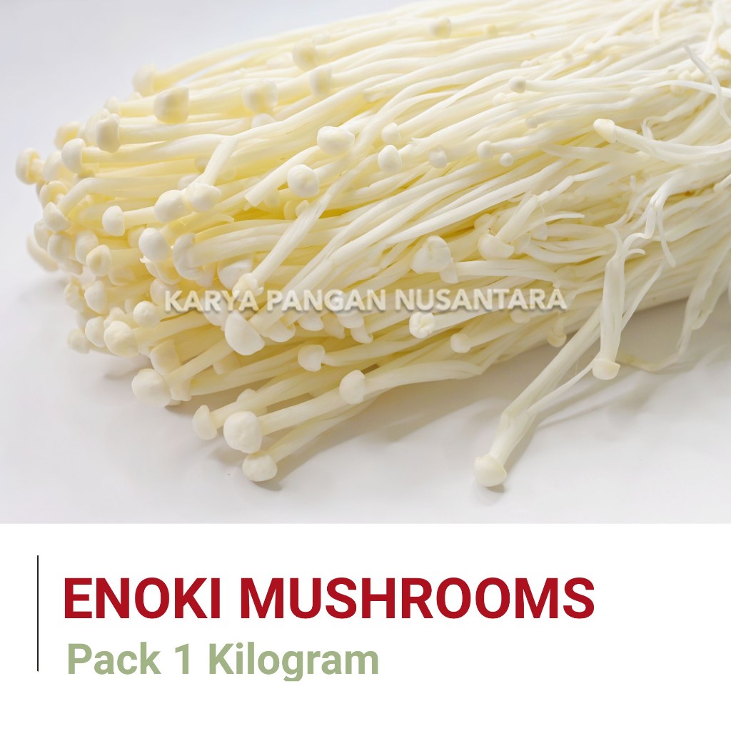 

ENOKI MUSHROOM FROZEN VEGETABLES JAMUR ENOKI BEKU SAYUR PACK 1 KG