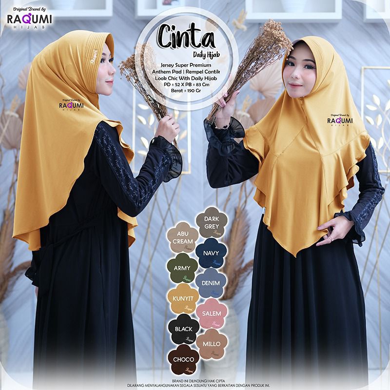 Cinta daily hijab original raqumi // hijab daily raqumi // hijab jersey