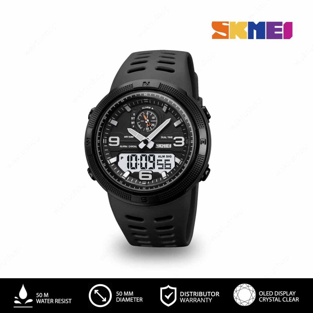 SKMEI 1655 Jam Tangan Dual Time Pria