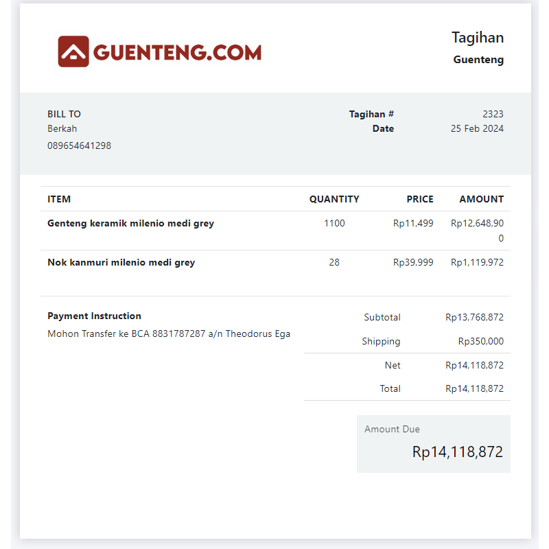 Genteng Keramik Kanmuri Milenio Warna Medi Grey