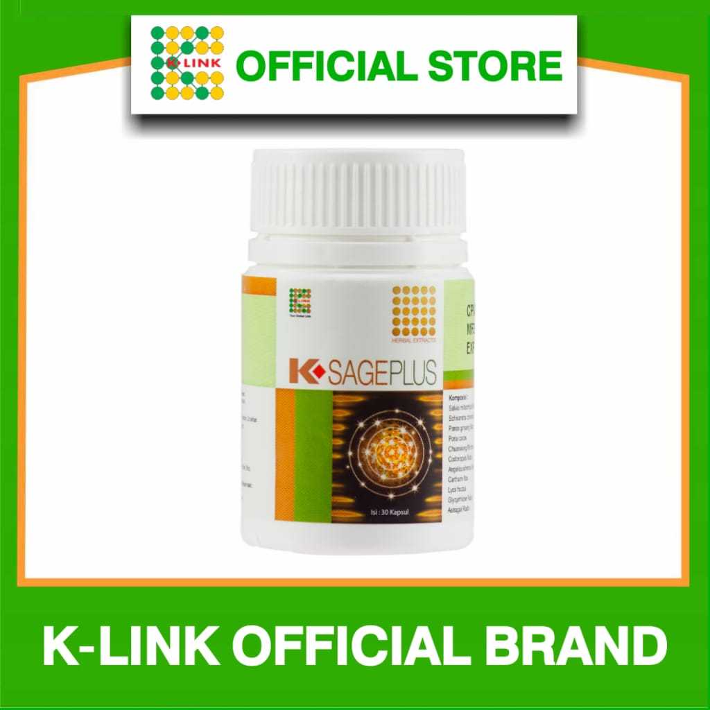 K Sage Plus K Link.Sage Plus Original K Link.Sage Plus Klink.Kemasan 30 Kapsul dan 60kapsul.