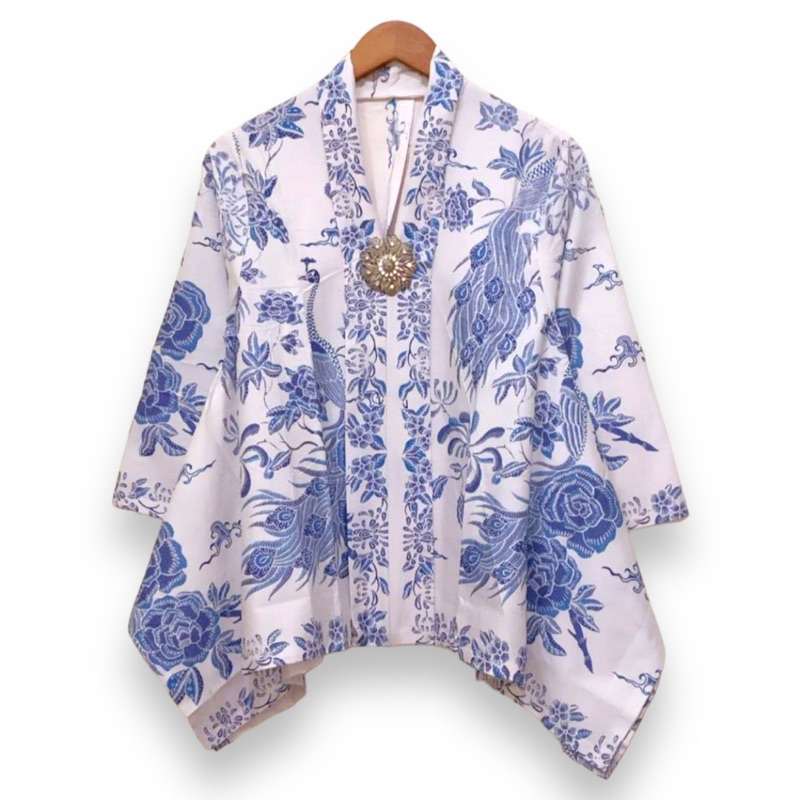 Blouse Batik Kartini Wanita Modern Rits Depan Jumbo Ld 110 120 130 140 150