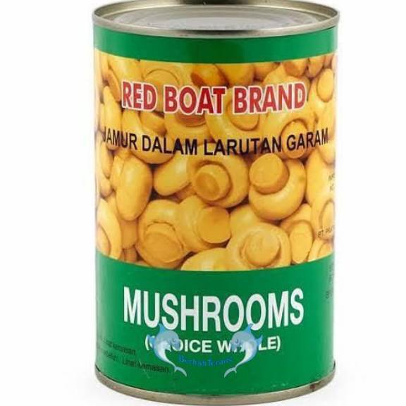 

COD Jamur Kancing Kaleng Champignons 425gr Mushroom red boat brand Choice Whole