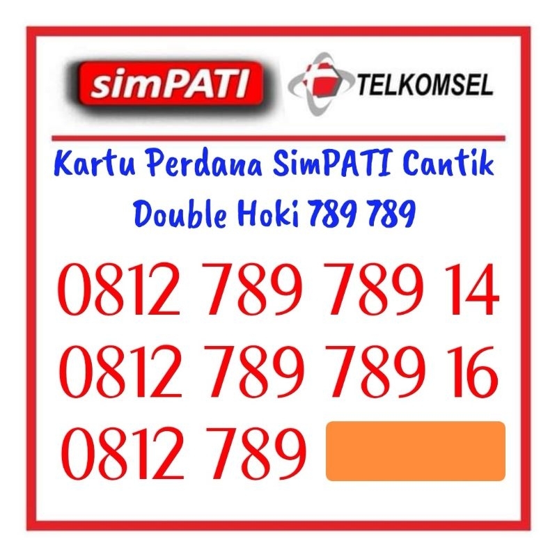 NOMOR SIMPATI CANTIK SERI ANGKA 789 789 HOKY
