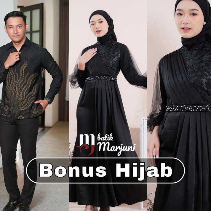 Belanja Cerdas ADA JUMBO Amara Dress Couple Kemeja Batik gamis busui Brokat kombinasi gamis muslim wanita gamis premium
