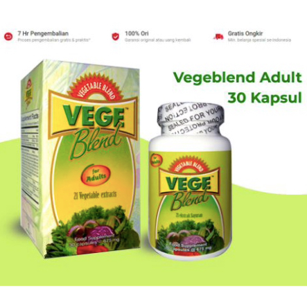 Vegeblend DEWASA Ekstrak 21 Jenis Sayuran - 30 Kapsul EXPIRED:2025
