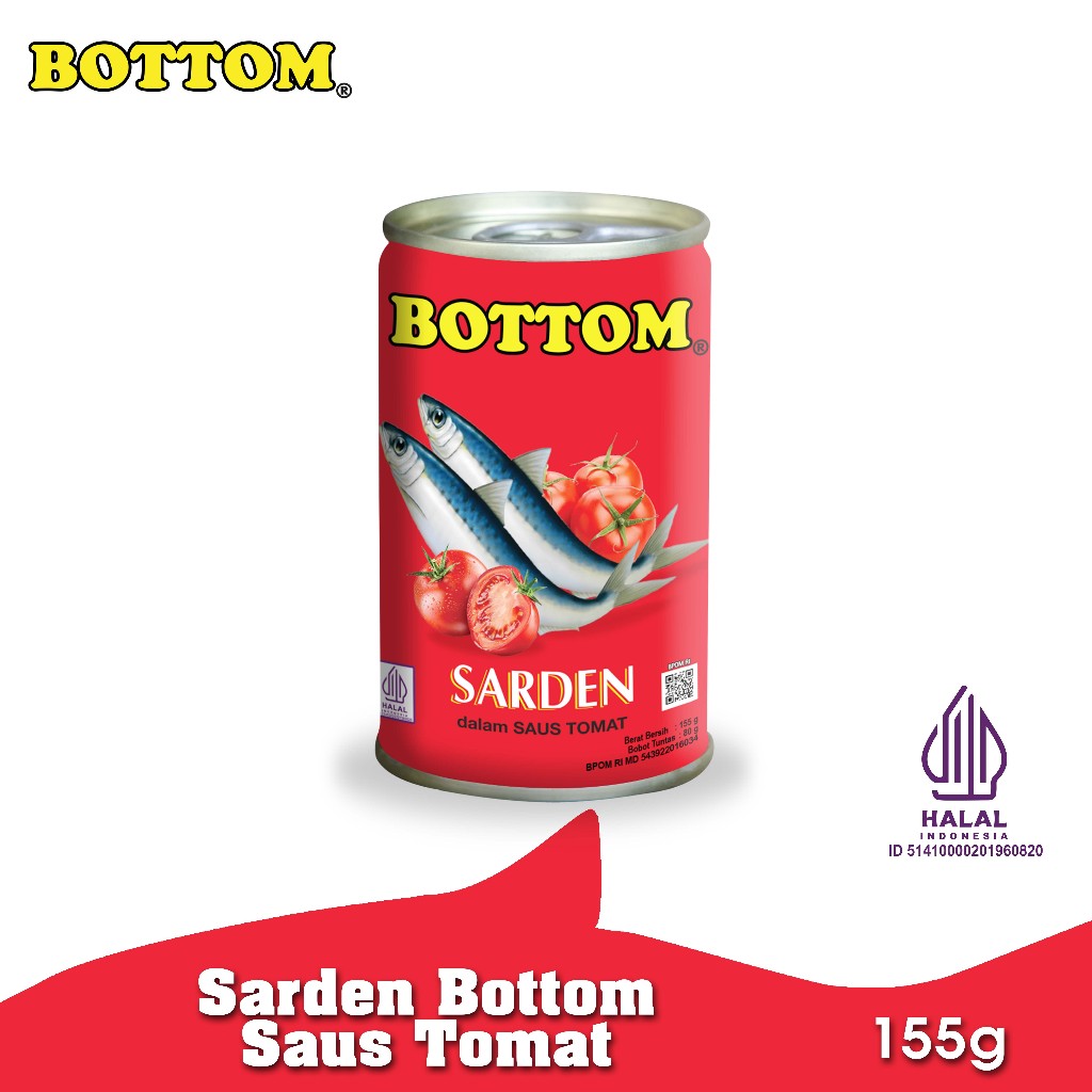 

Ktmstore Bottom Sarden mini saus tomat Makanan Ikan Kaleng 155 g