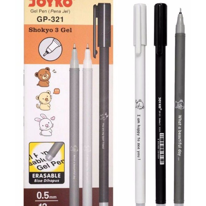 

DISKON Pulpen Hapus JoykoErasable pen 1pak12 pcs