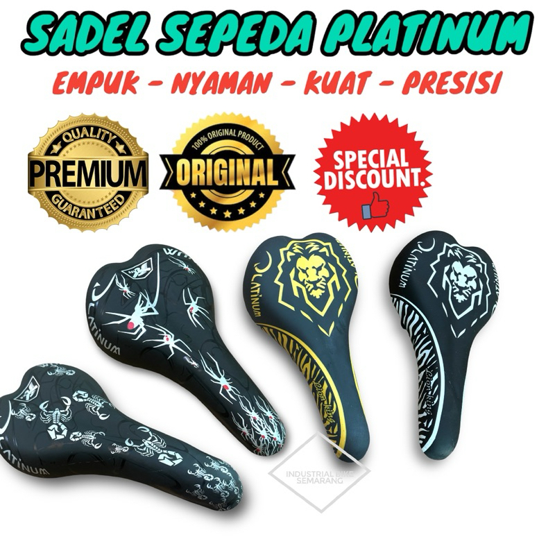 (( PLATINUM SADEL )) SADEL JOK SEPEDA EMPUK NYAMAN COCOK SADEL SEPEDA BMX MTB SELI LIPAT FIXIE MINI 