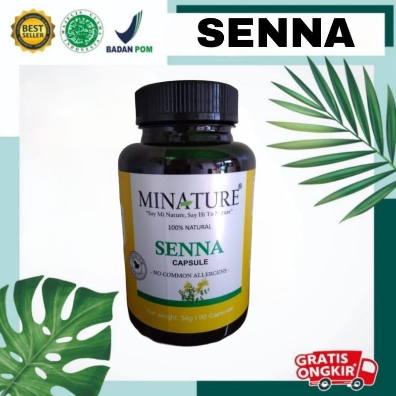 Obat pembersih usus extrat buah sena herbal asli kapsul senna original