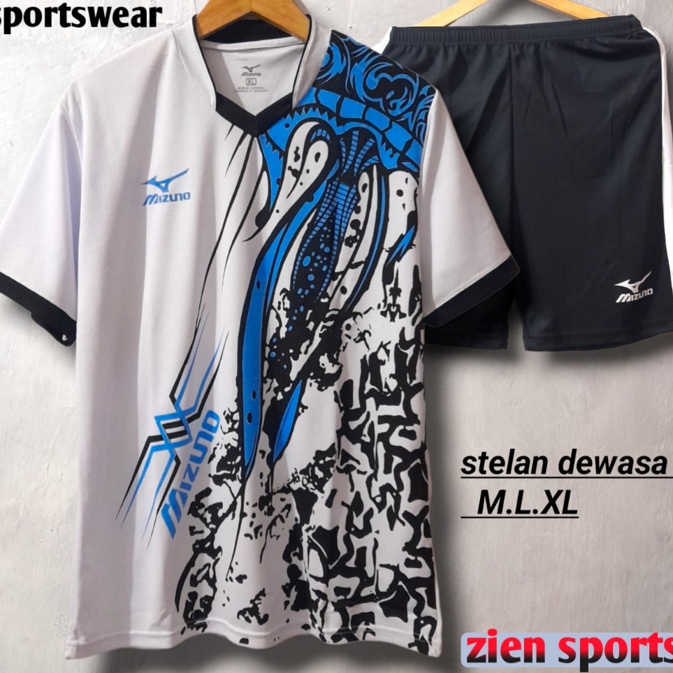 Kejutan Meriah  jersey olahraga mzo pria dan wanita 1 set celana baju nyaman di pakai