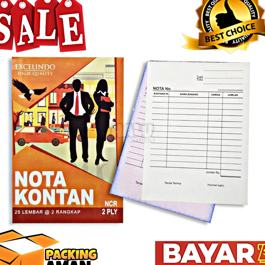 

D2289 BISA COD PROMO 1 Pcs Nota Kontan 2 Ply EXCELINDO Paperline Nota Kecil Buku Bon