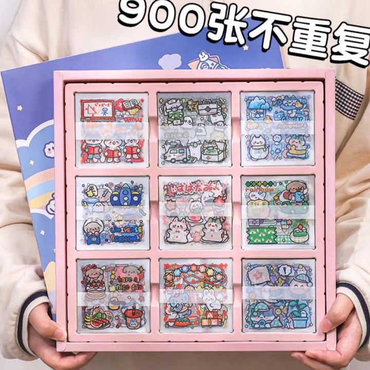 

Free Ongkir 1pcs Stiker Box Momo Motif Karakter Warna Cantik Sticker Momo Dekor Dairy Jurnal Sticker Pet Anak Lucu Dan Menarik