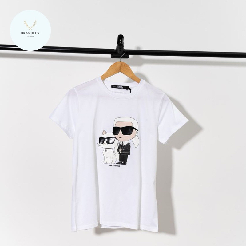 KARL LAGERFELD Ikonik 2.0 karl & choupette tshirt