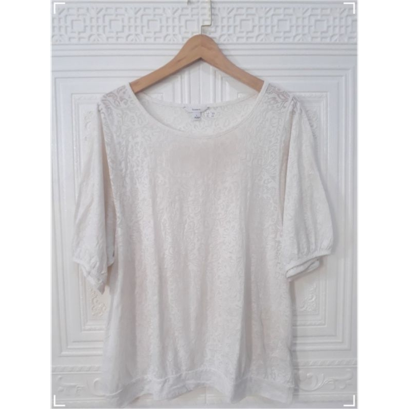 Bossini Shirt / Bossini Blouse / Kaos Bossini / Bossini Tops / Baju Wanita / Blouse Putih /Atasan pu