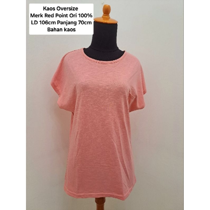 Kaos Oversize Merk Red Point Ori 100%
