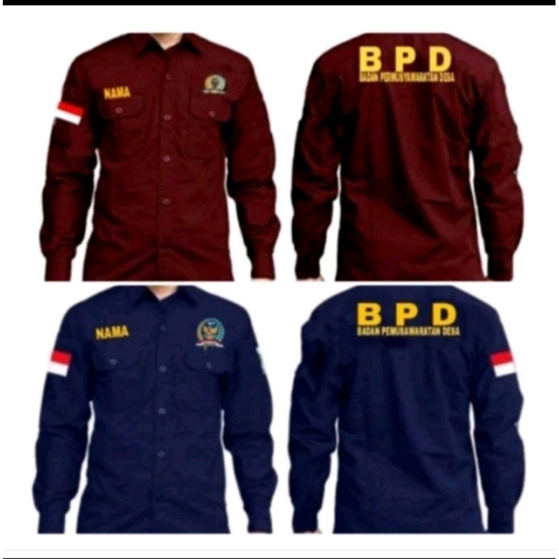 KEMEJA BPD BAJU PDH BPD KEMEJA DINAS BPD FULL BORDIR