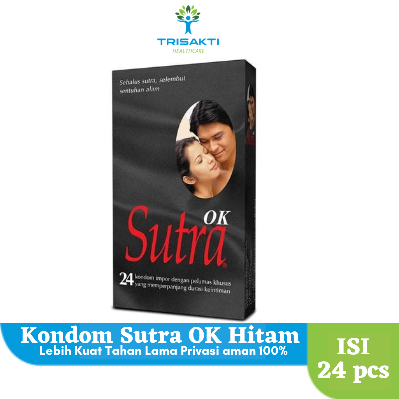Kondom sutra OK isi 24 Pcs Original - Kondom Hitam Sutra