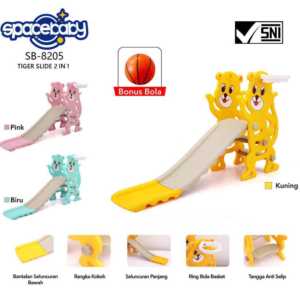 Sliding Perosotan anak Dino fun slide space baby 8201 8202 swing ayunan bayi baby toys mainan anak