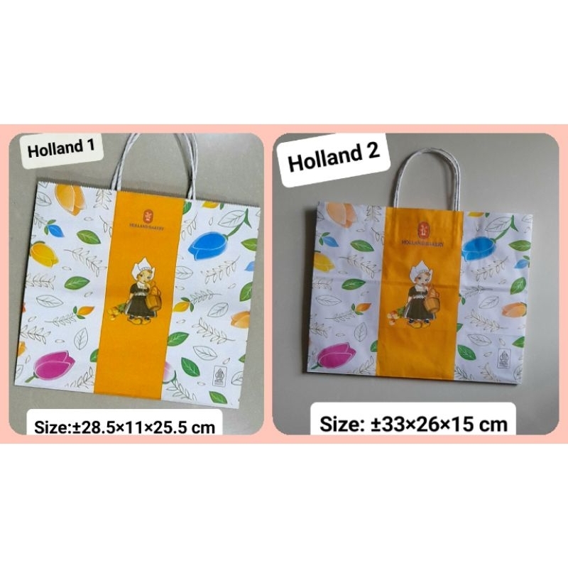 

PAPER BAG TAS BELANJA DR KERTAS LOGO HOLLAND BAKERYY