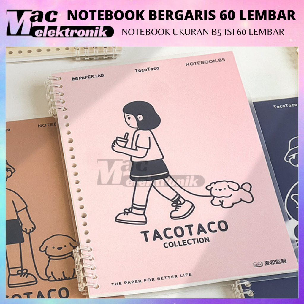 

NOTEBOOK 10 RING / BUKU CATATAN UKURAN B5 60 LEMBAR