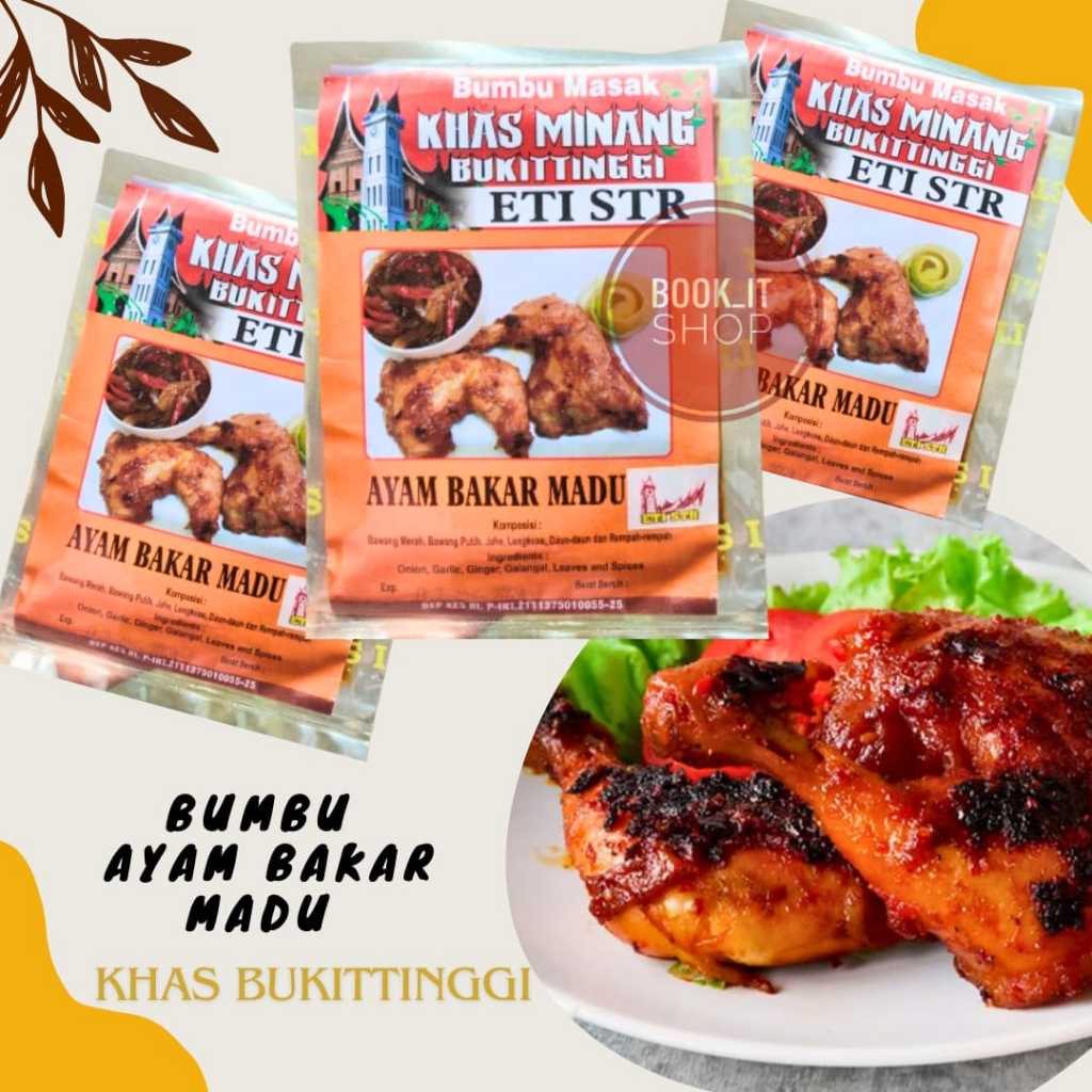 BUMBU MASAK AYAM BAKAR MADU KHAS MINANG