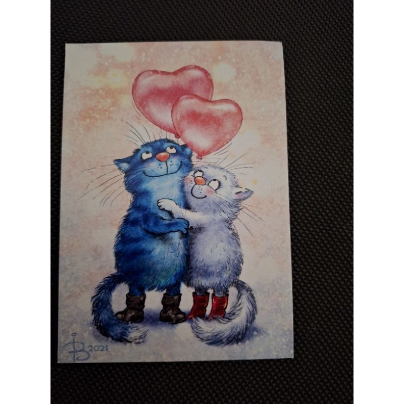 

kartu pos kucing bluecat/bluecat postcard