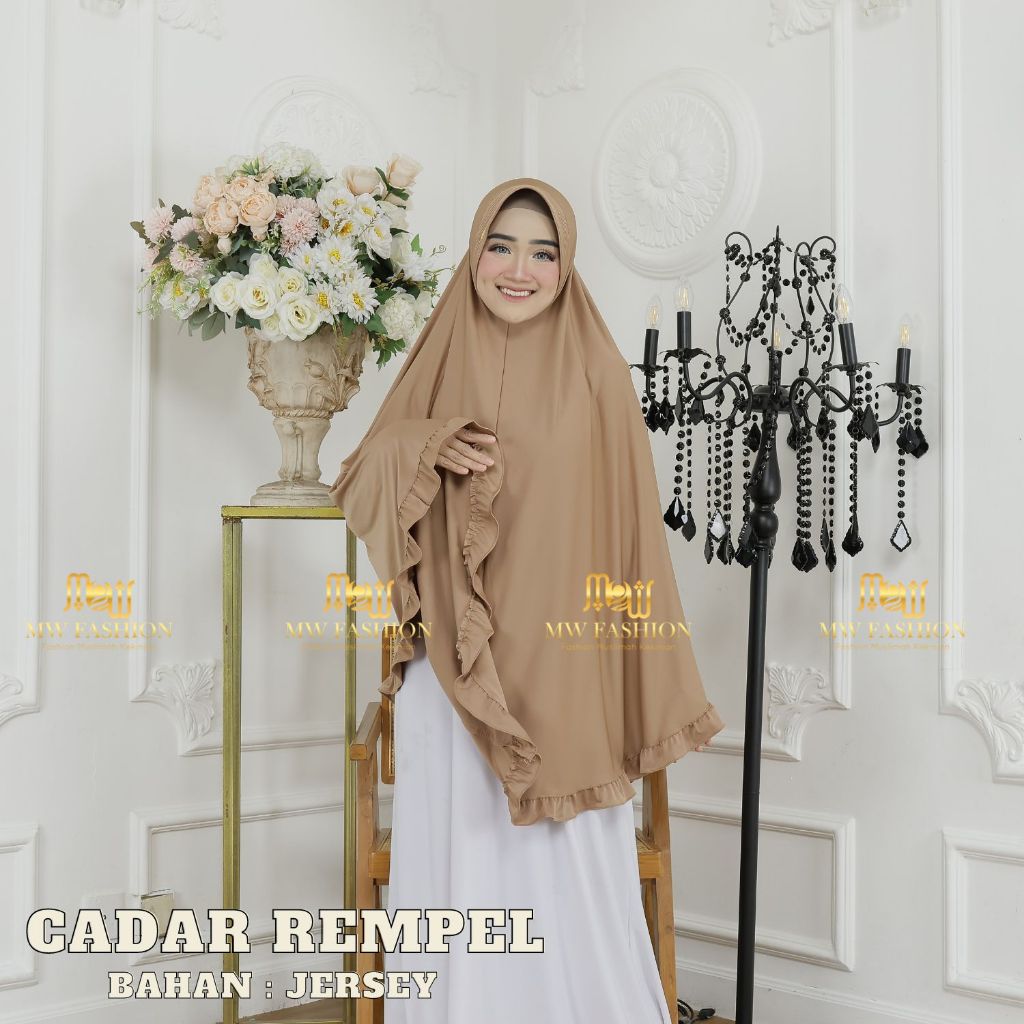 Hijab Cadar Super Jumbo Variasi Full Rempel Cadar Tali (Cadar Rempel)