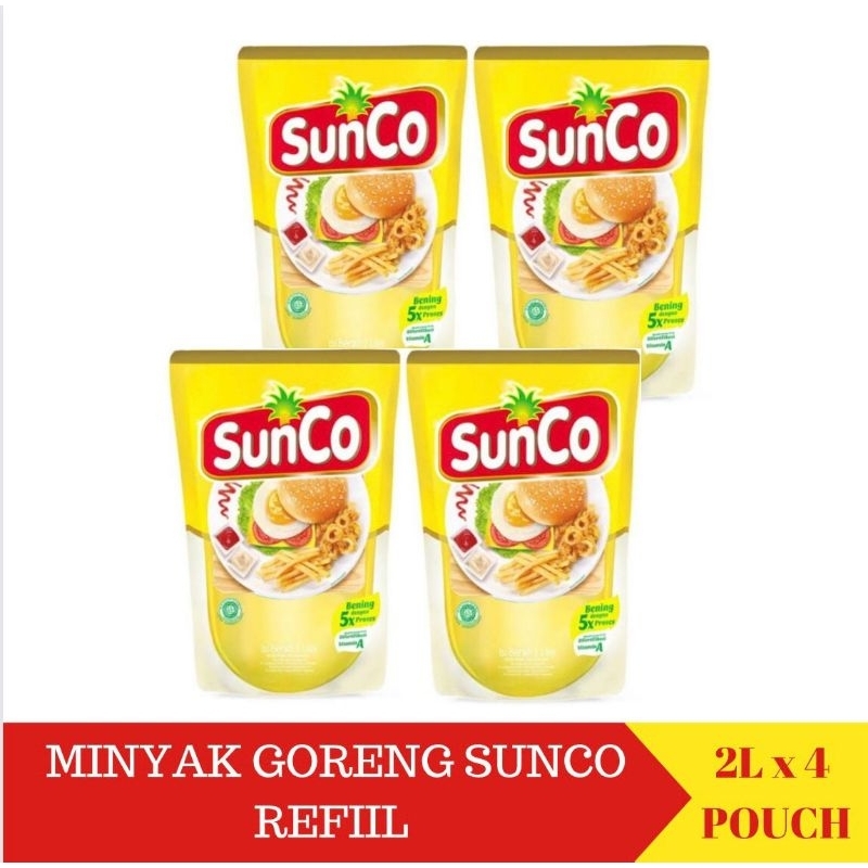 

[ JATIM ] MINYAK GORENG SUNCO 2L x 4 POUCH