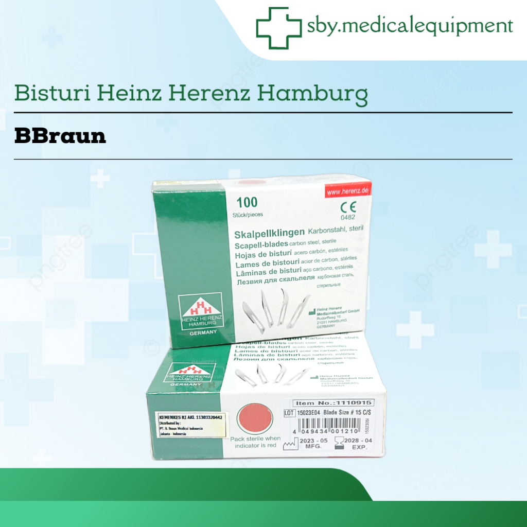 Bisturi No 15, 10, 11, 20, dan 21 Heinz Herenz Hamburg Pengganti merk BBraun Surgical Blade Pisau Be