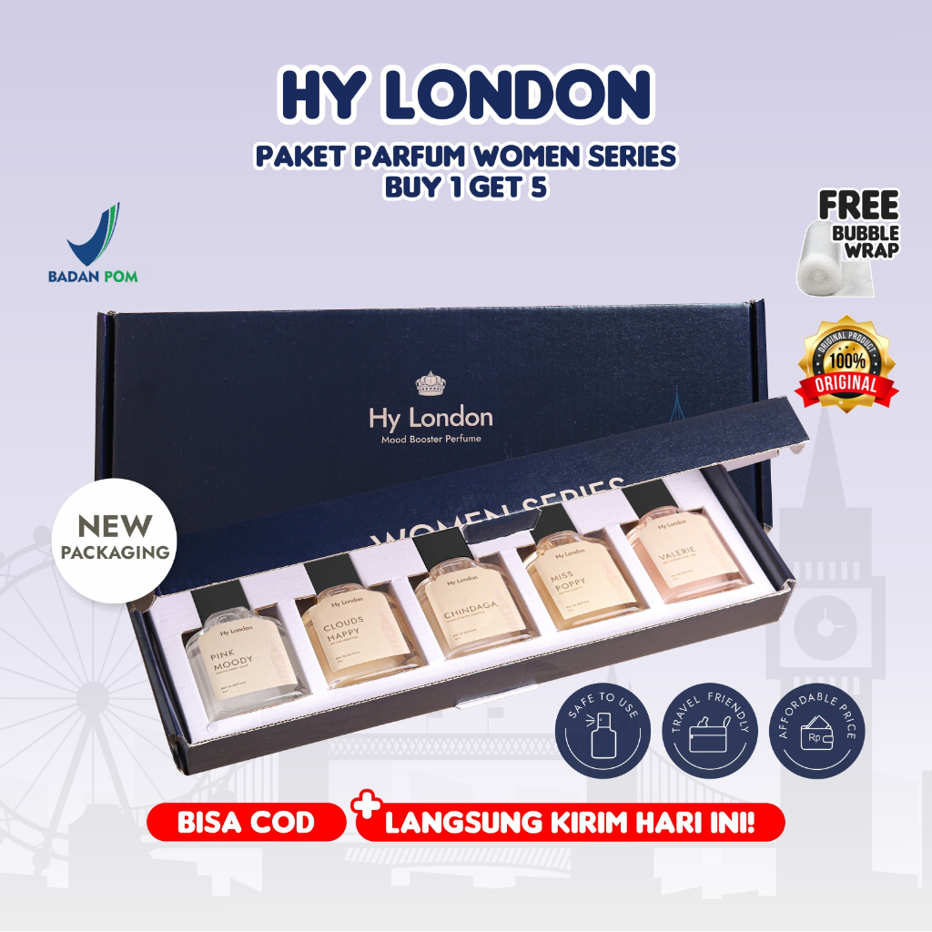 Hy London Parfum 5in1 Perfume Exclusive Package Box EDP 35ml | Parfume Wanita