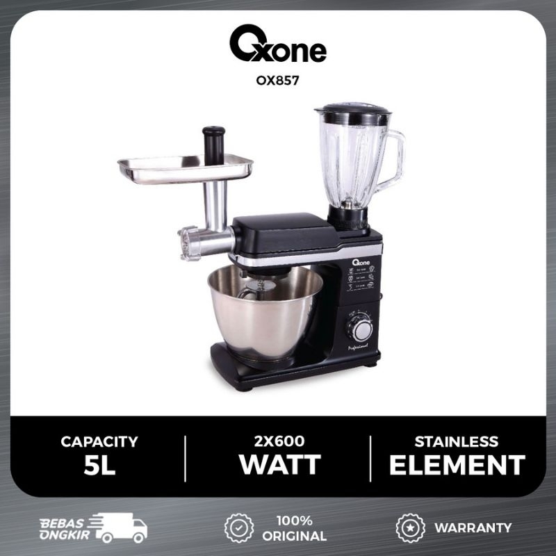 OXONE OX 857 Professional 3 in 1 Standing Mixer 5 Liter 1200 Watt OX857